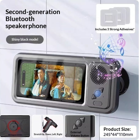 Waterproof Bluetooth Speaker Phone Holder For Bathroom And Shower